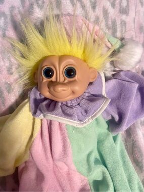 Vintage Russ Troll Clown Pajama Bag Doll, 23”